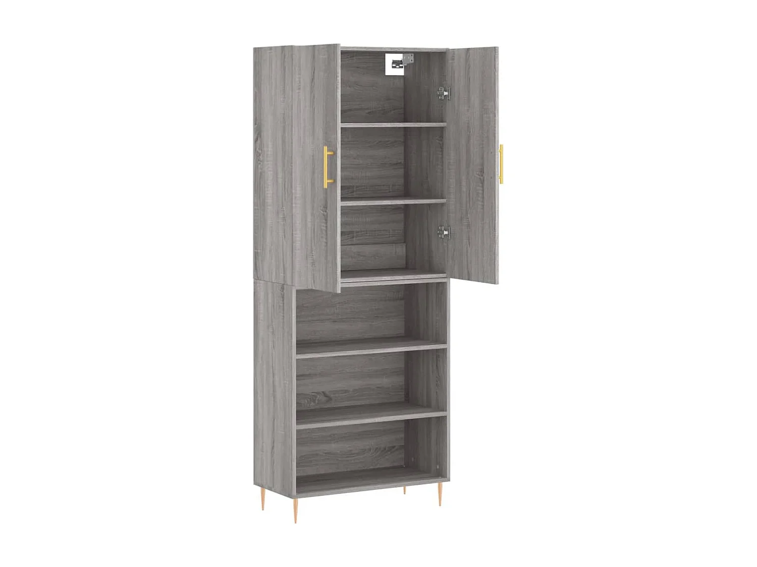 Buffet haut Sonoma gris 69,5x34x180 cm Bois d'ingénierie