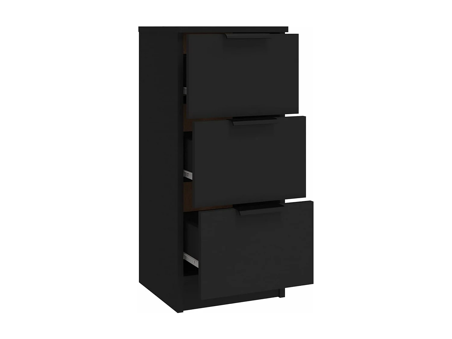 Buffets 3 pièces noir bois d'ingénierie