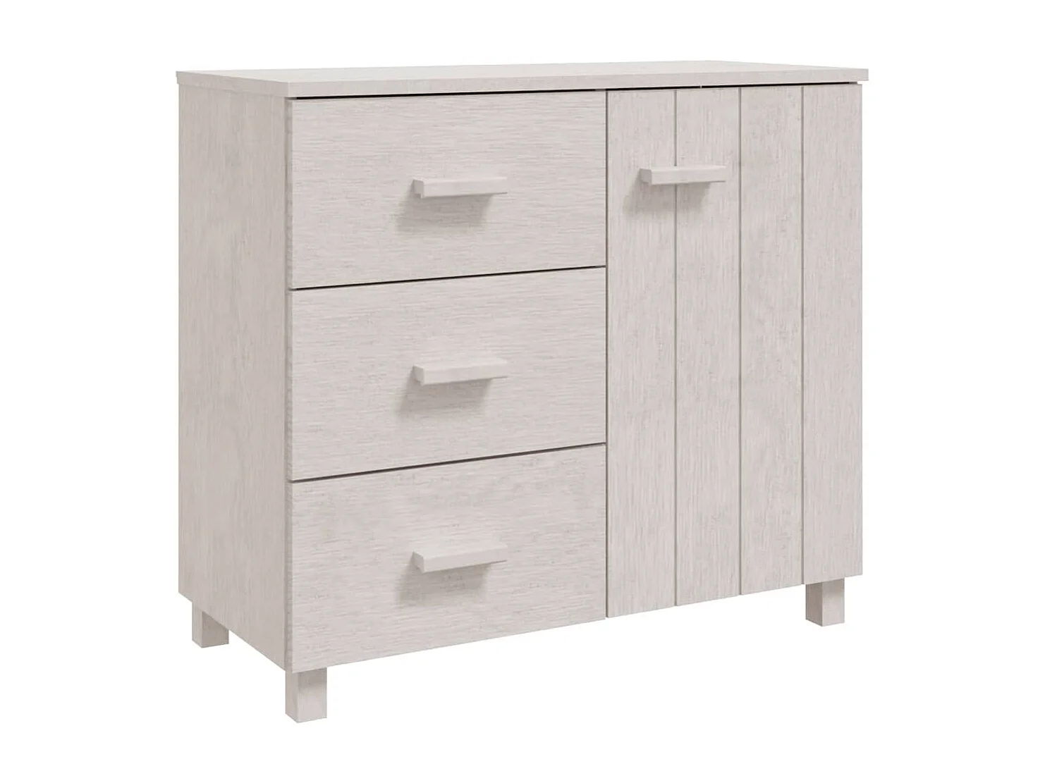 Aparador HAMAR madera maciza de pino blanco 90x40x80 cm
