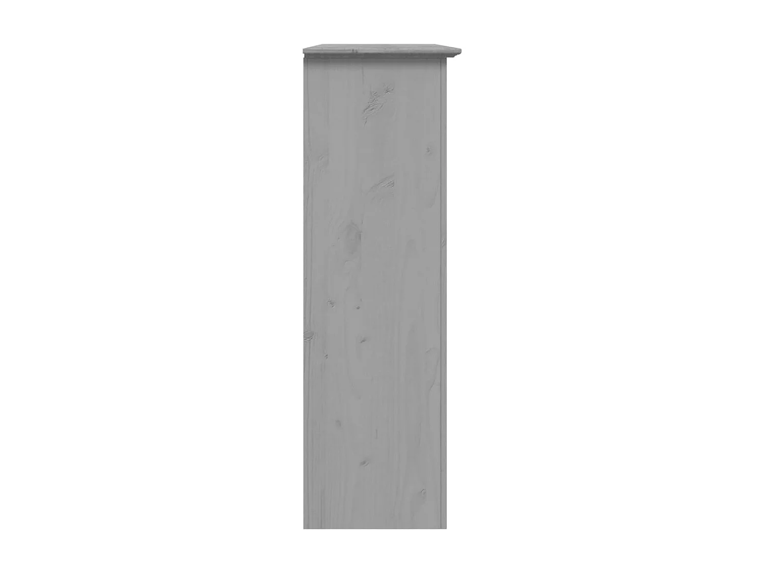 Armoire avec portes vitrées BODO gris bois de pin massif