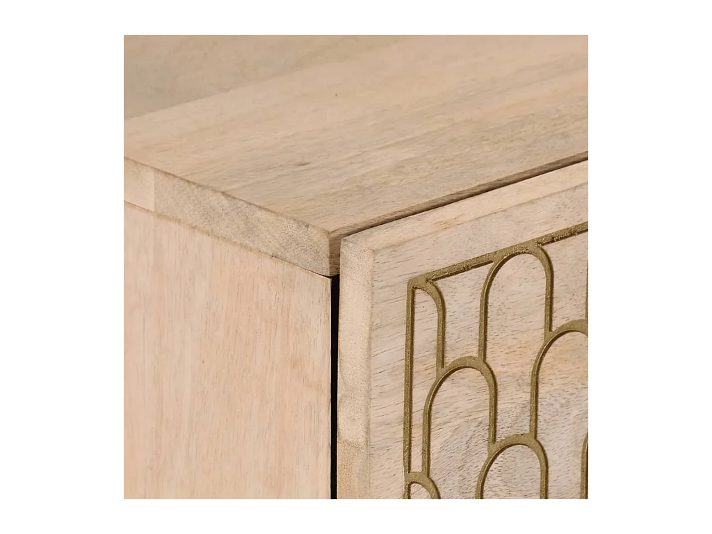 Armario auxiliar madera maciza de mango 80x33x75 cm