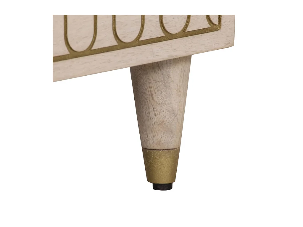 Armario auxiliar madera maciza de mango 80x33x75 cm