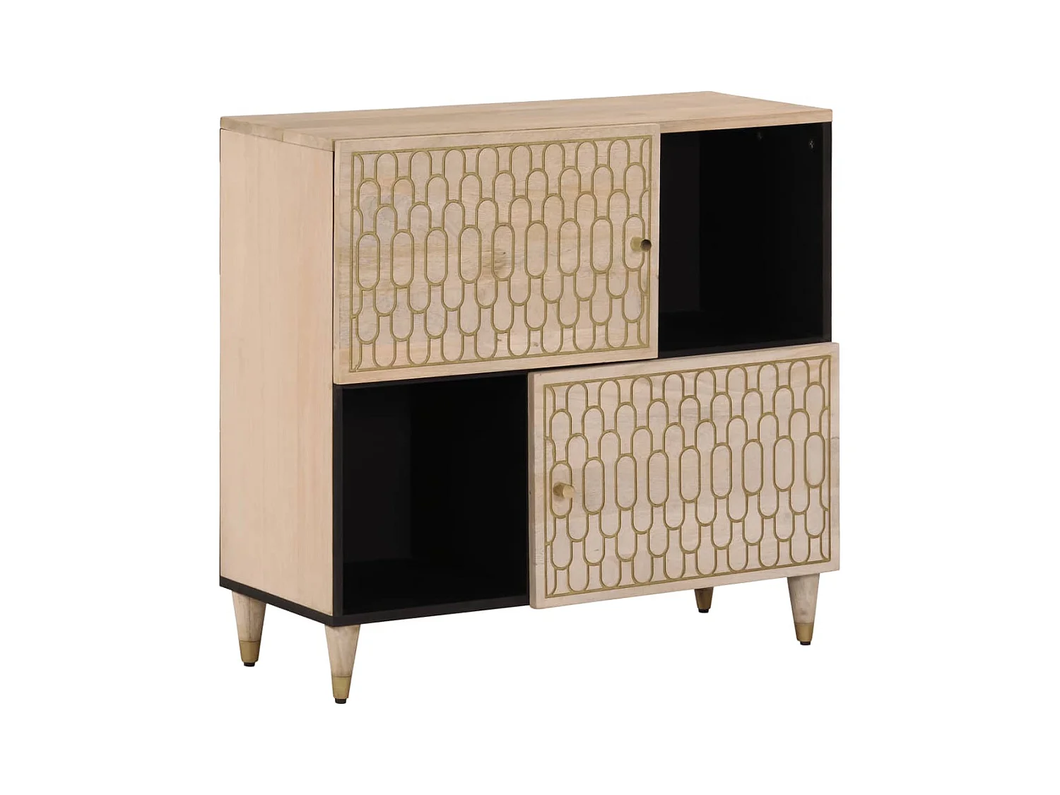 Armoire latérale 80x33x75 cm bois massif de manguier