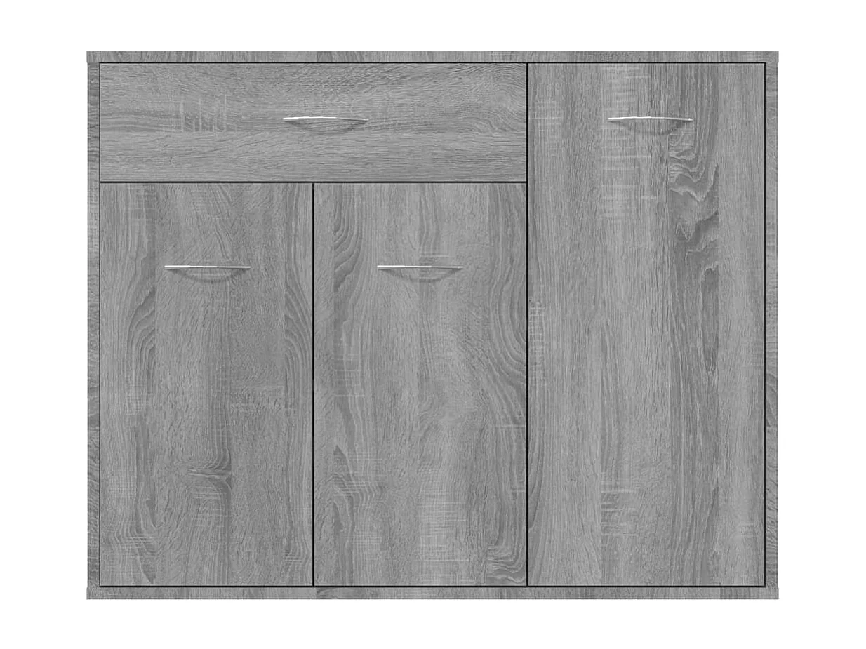 Dressoir 88x30x70 cm bewerkt hout grijs sonoma eikenkleurig