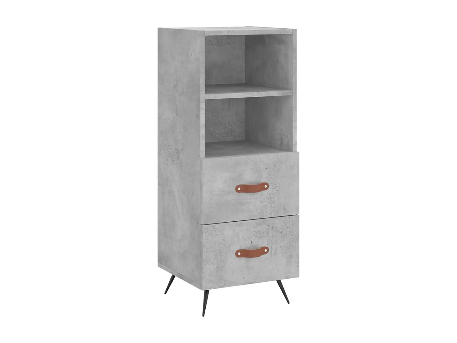 Buffet Gris béton 34,5x34x90 cm Bois d'ingénierie