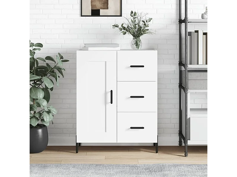 Dressoir 69,5x34x90 cm bewerkt hout wit