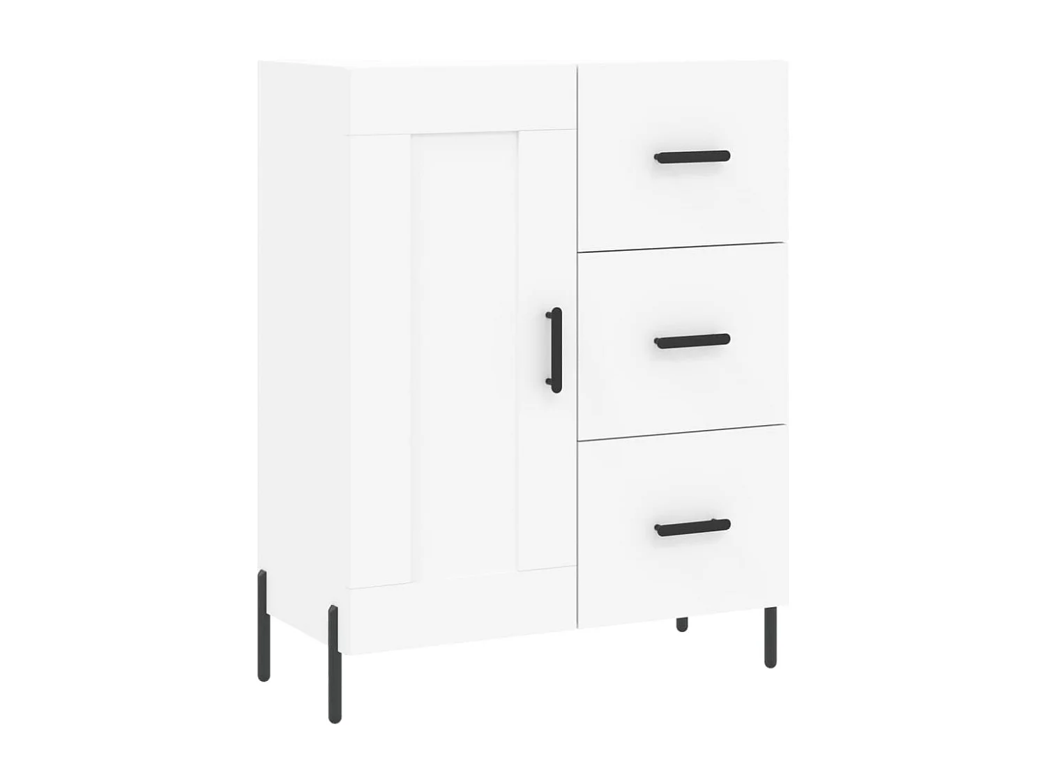 Buffet blanc 69,5x34x90 cm bois d'ingénierie