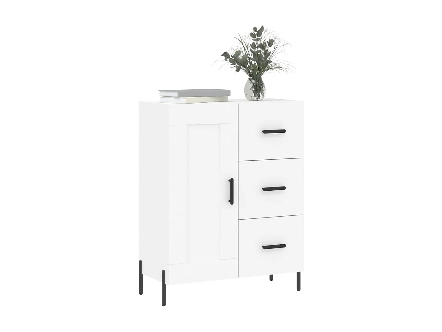 Buffet blanc 69,5x34x90 cm bois d'ingénierie