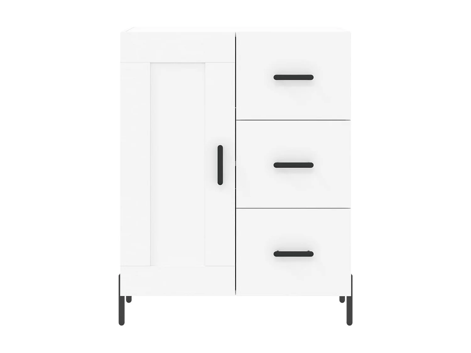 Buffet blanc 69,5x34x90 cm bois d'ingénierie