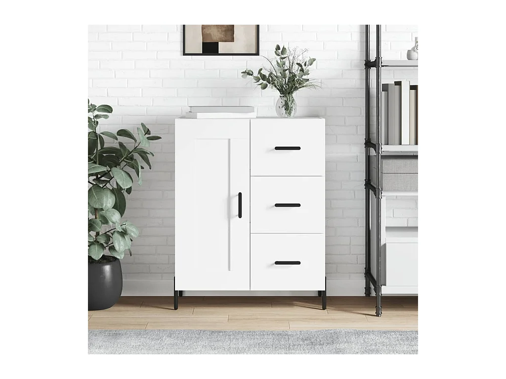 Dressoir 69,5x34x90 cm bewerkt hout wit