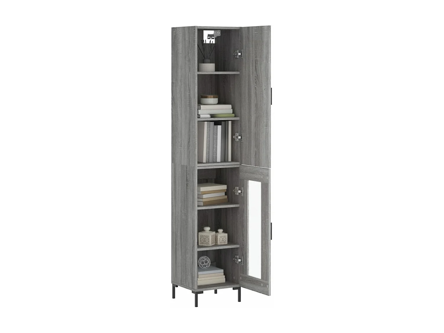 Buffet haut Sonoma gris 34,5x34x180 cm Bois d'ingénierie