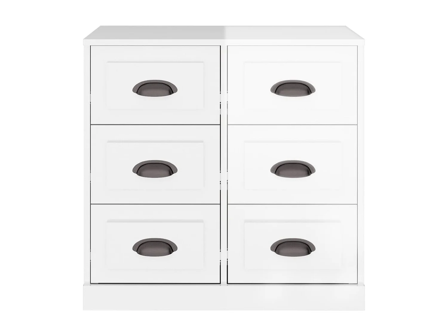 Dressoir 70x35x67,5 cm bewerkt hout hoogglans wit