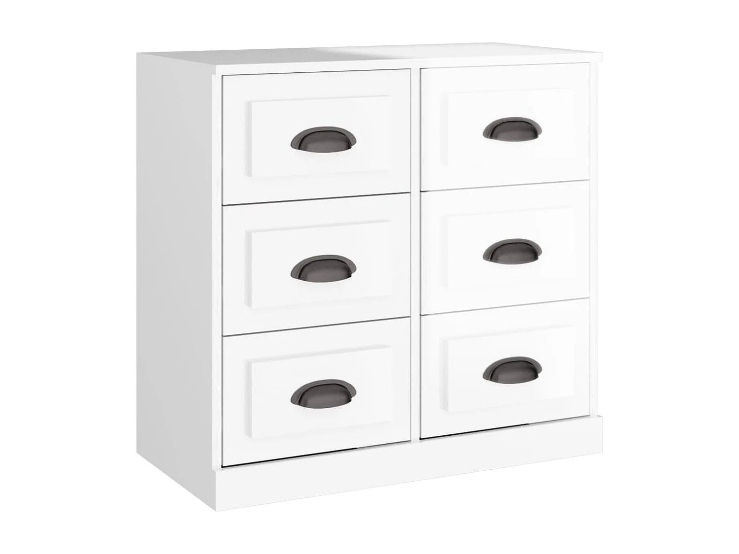 Dressoir 70x35x67,5 cm bewerkt hout hoogglans wit