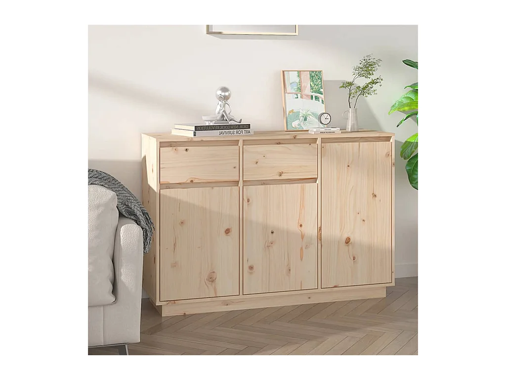 Buffet 110x34x75 cm Bois massif de pin