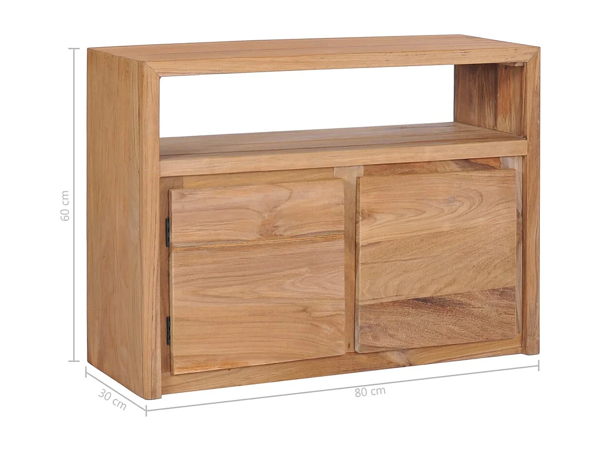 Buffet 80x30x60 cm bois de teck massif