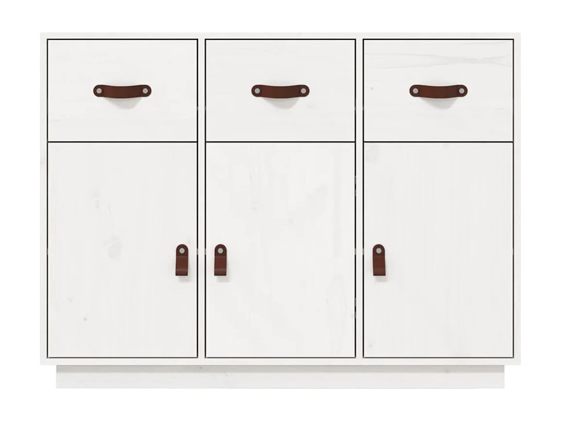 Aparador madera maciza de pino blanco 100x40x75 cm