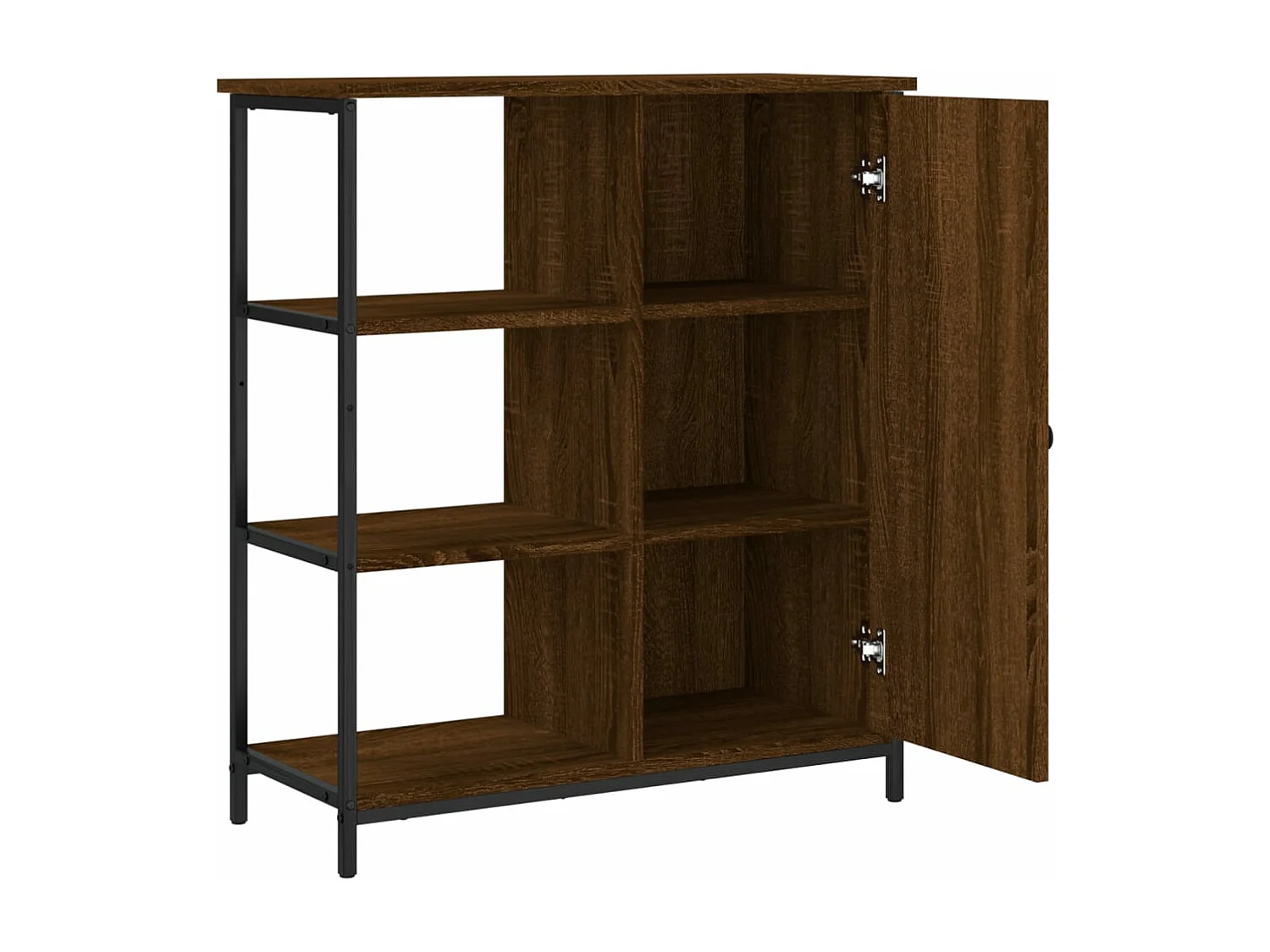 Buffet chêne marron 70x30x80 cm bois d'ingénierie