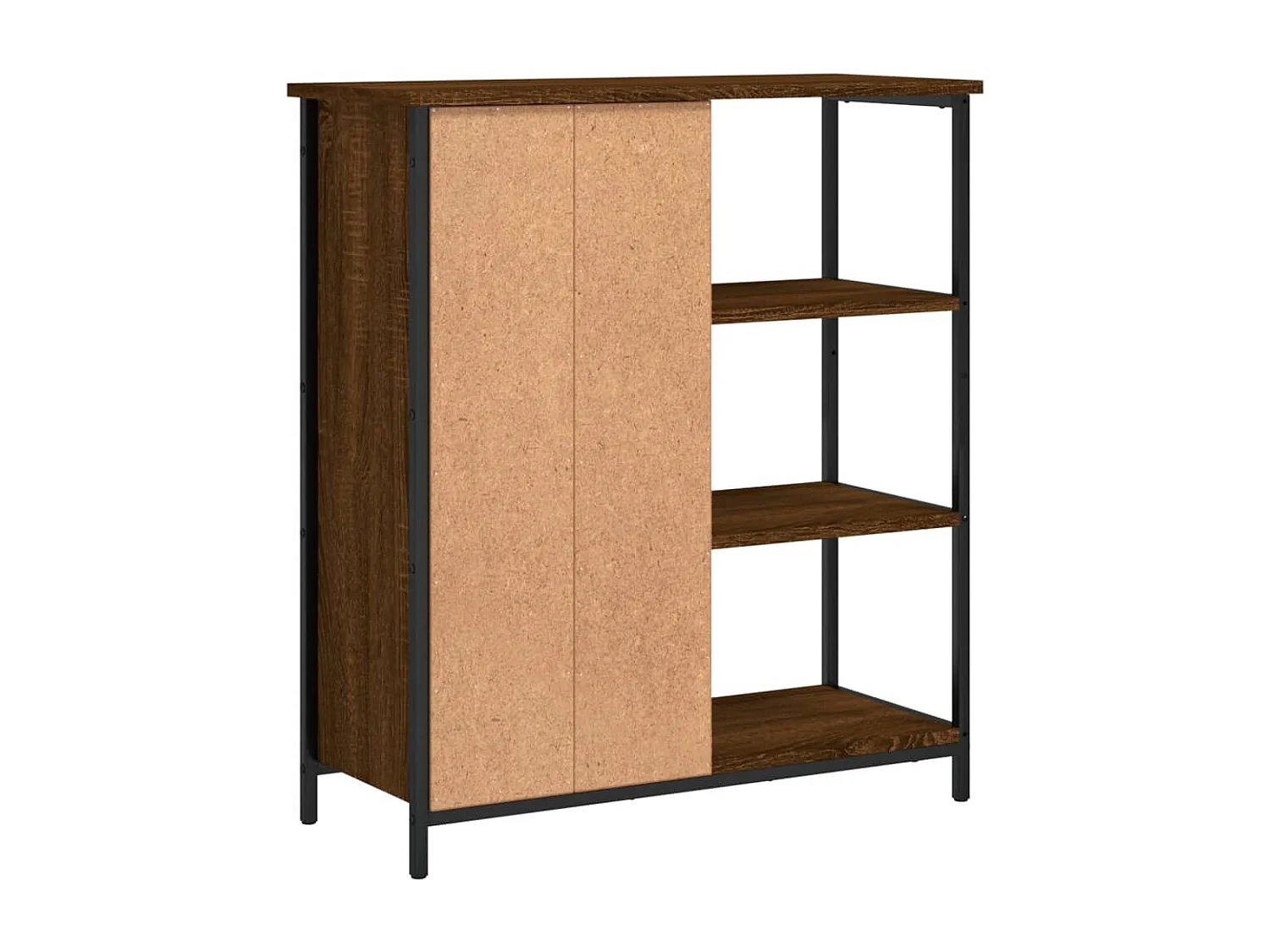 Buffet chêne marron 70x30x80 cm bois d'ingénierie