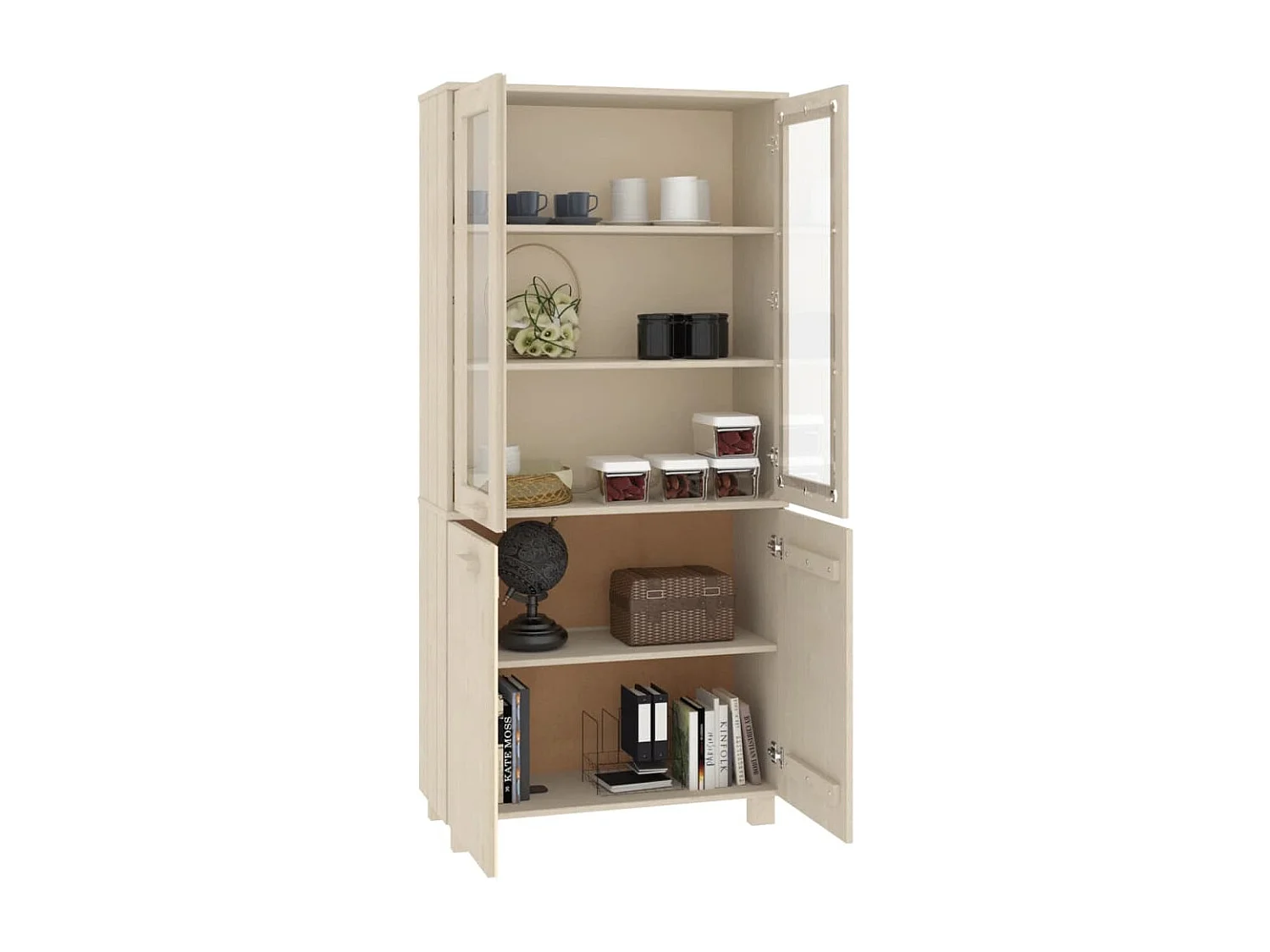 Aparador HAMAR madera de pino maciza marrón miel