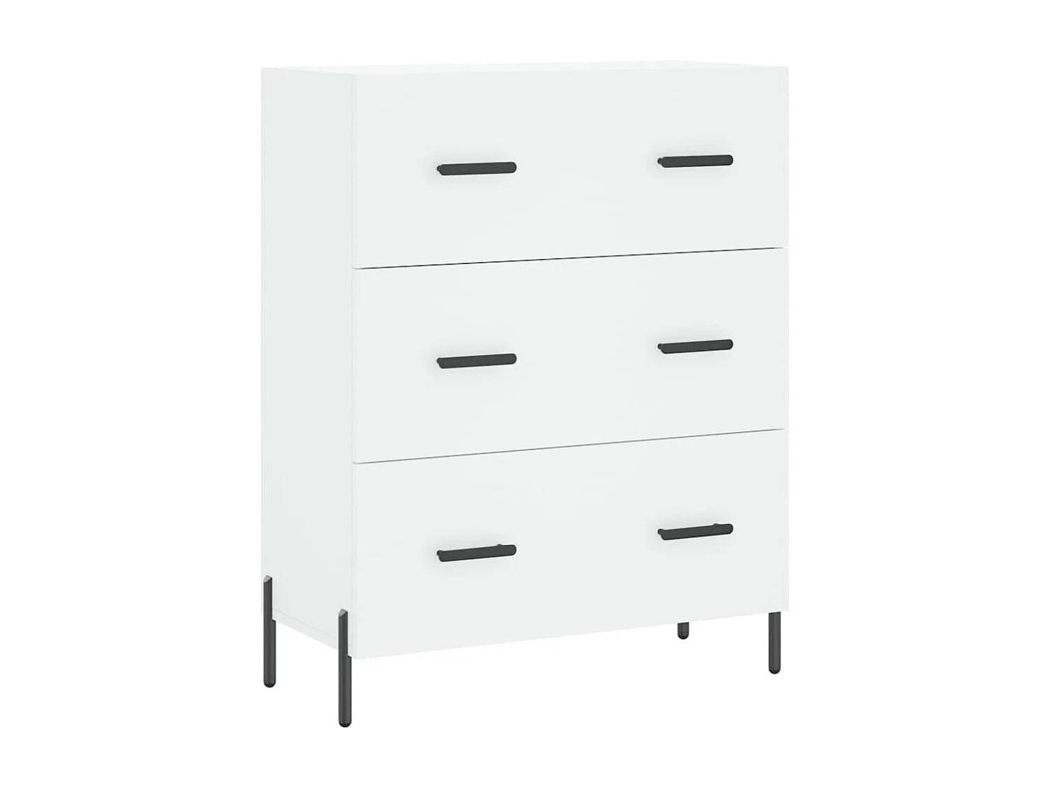 Buffet haut Blanc 69,5x34x180 cm Bois d'ingénierie