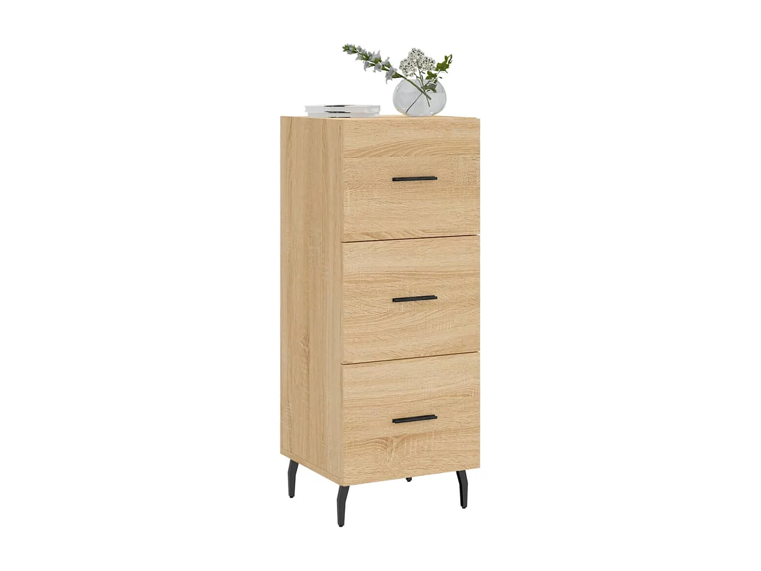 Dressoir 34,5x34x90 cm bewerkt hout sonoma eiken
