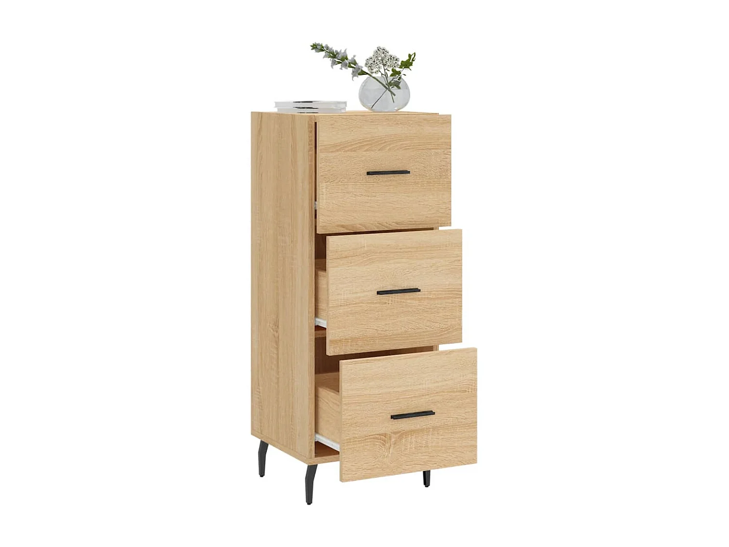 Dressoir 34,5x34x90 cm bewerkt hout sonoma eiken