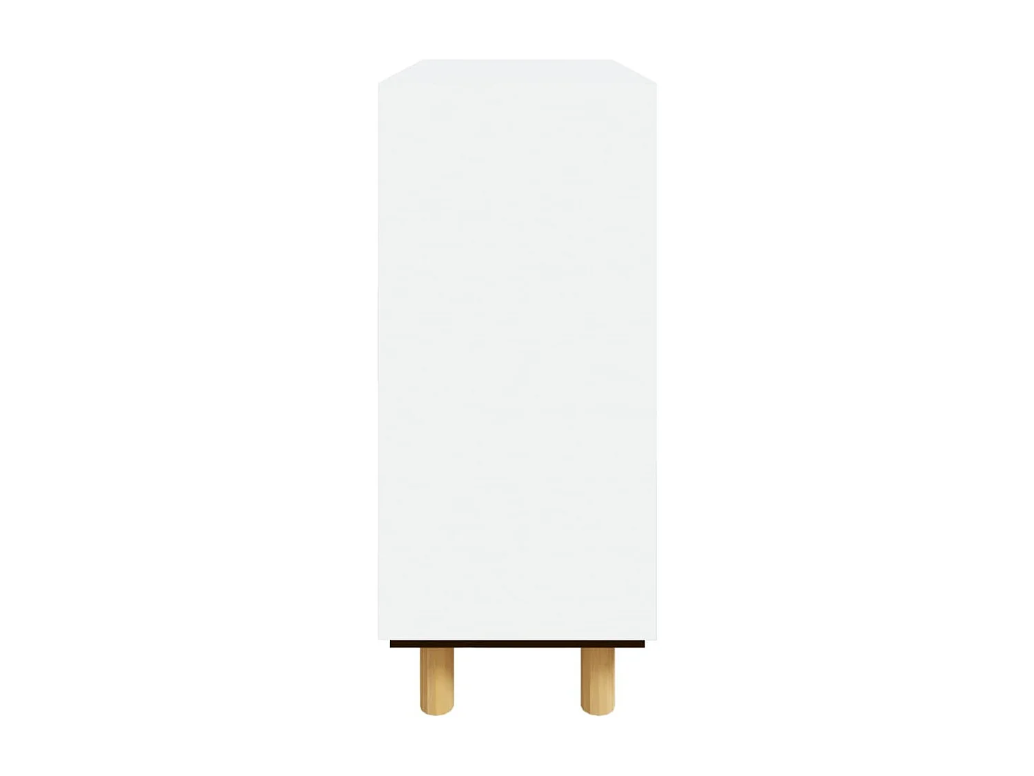 Aparador blanco madera pino maciza y ratán natural 60x30x70 cm