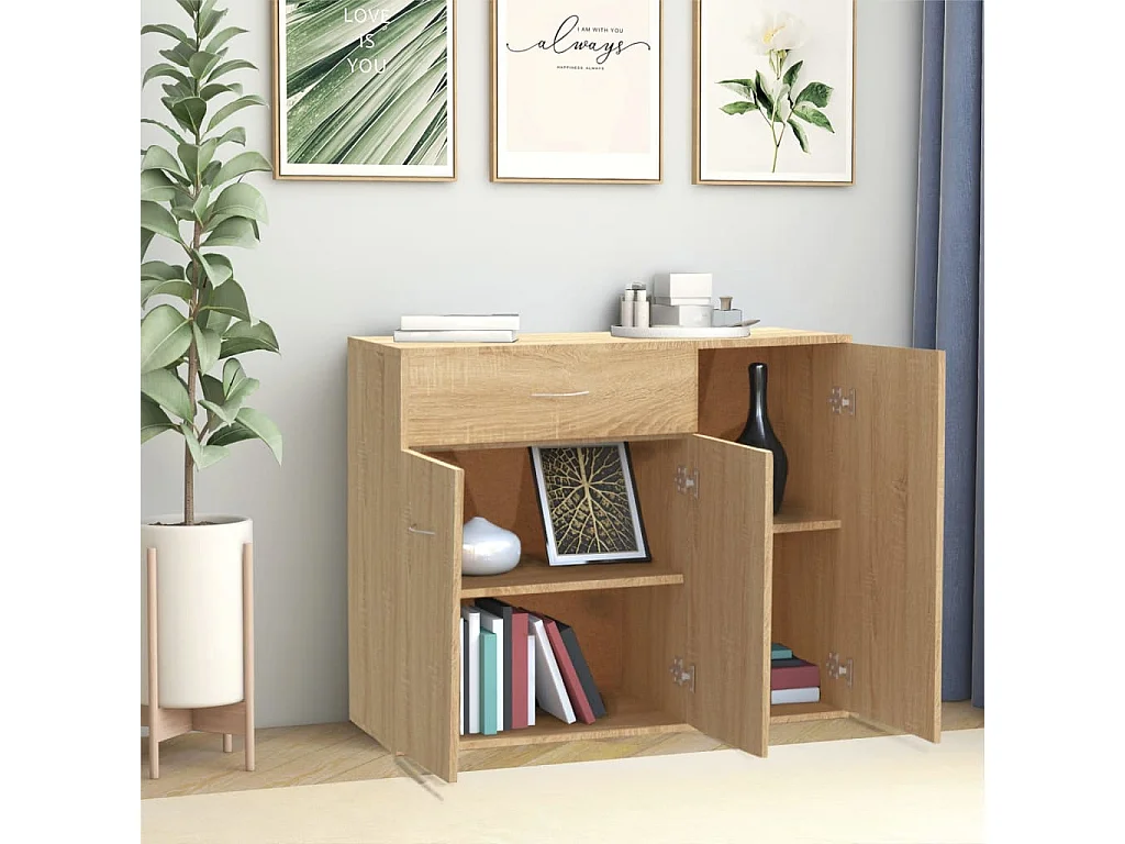 Buffet Chêne sonoma 88x30x70 cm Aggloméré