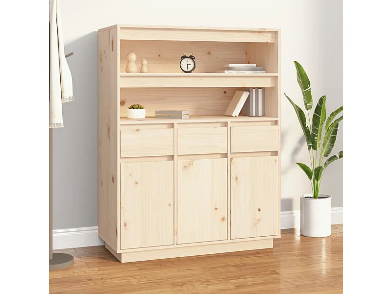 Buffet haut 89x40x116,5 cm Bois massif de pin
