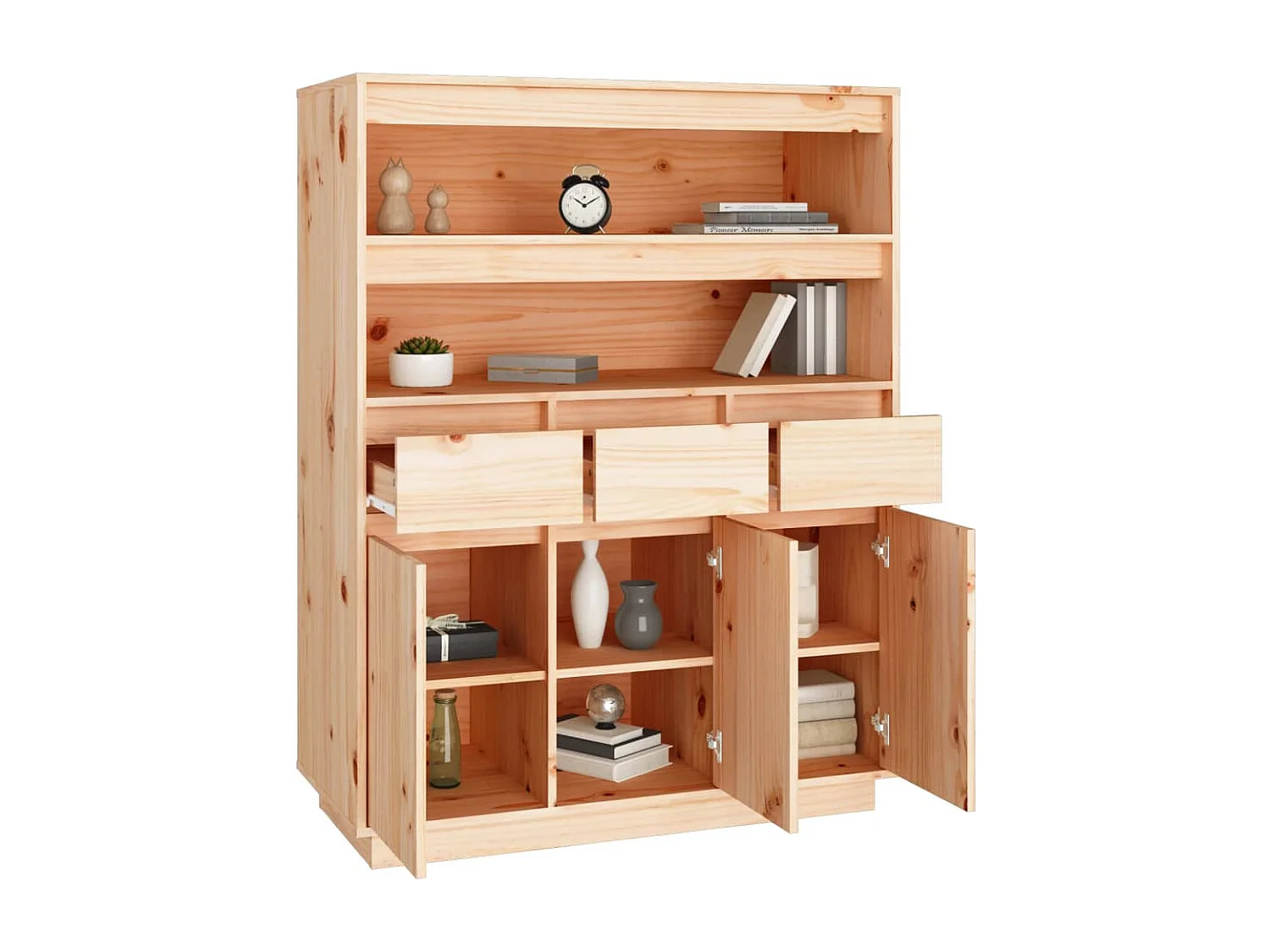 Aparador alto 89x40x116,5 cm pinho maciço