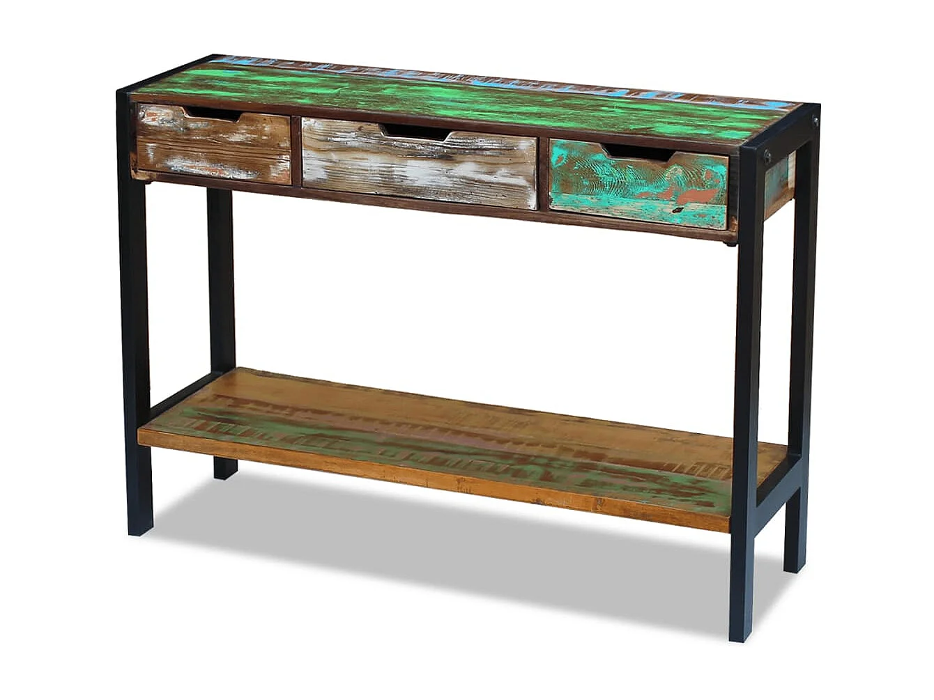 Buffet 3 tiroirs Bois de récupération massif