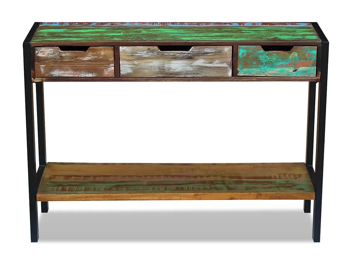 Buffet 3 tiroirs Bois de récupération massif