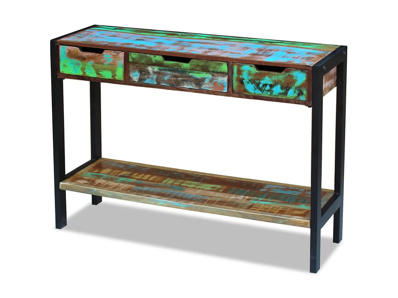 Buffet 3 tiroirs Bois de récupération massif