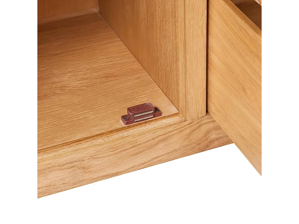 Aparador grande 3 cajones madera maciza roble 110x33,5x70 cm