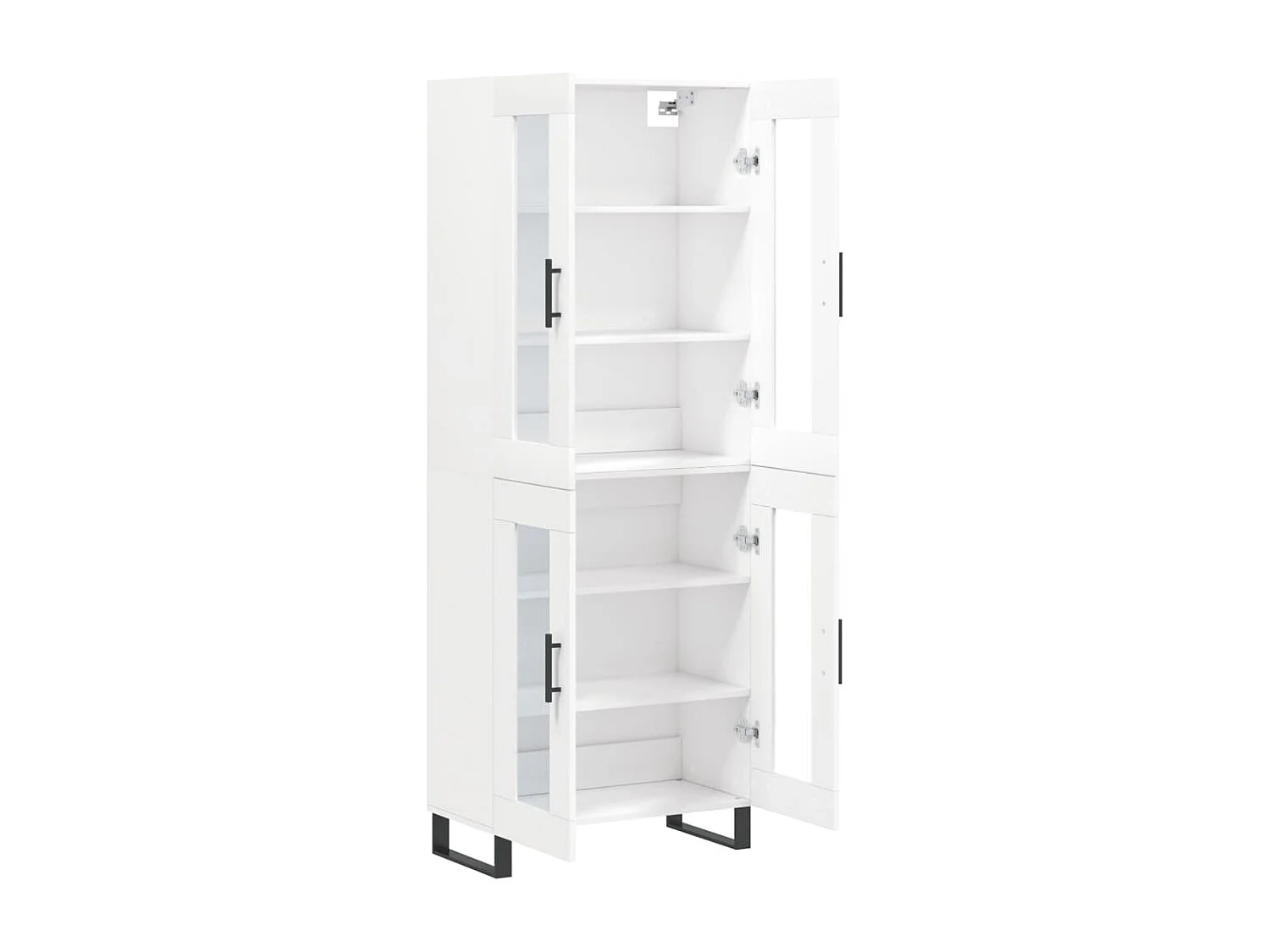 Buffet haut Blanc 69,5x34x180 cm Bois d'ingénierie