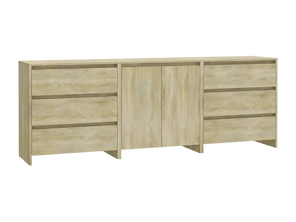 Buffets 3 pièces Chêne sonoma Bois d'ingénierie