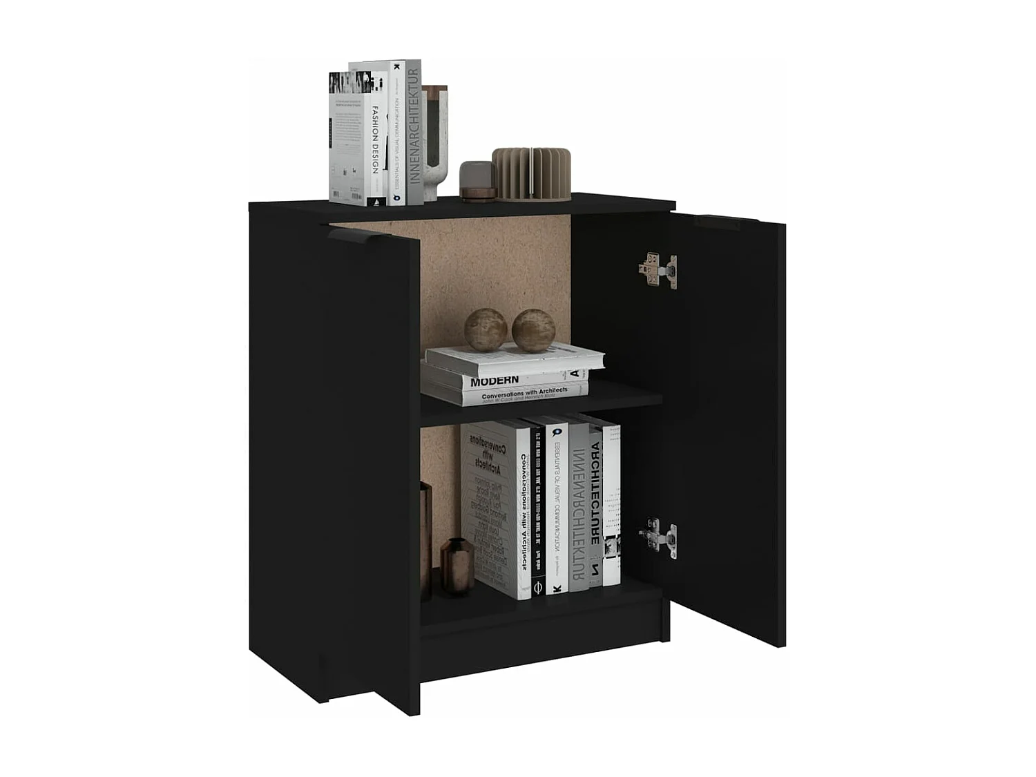 Buffet Noir 60x30x70 cm Bois d'ingénierie