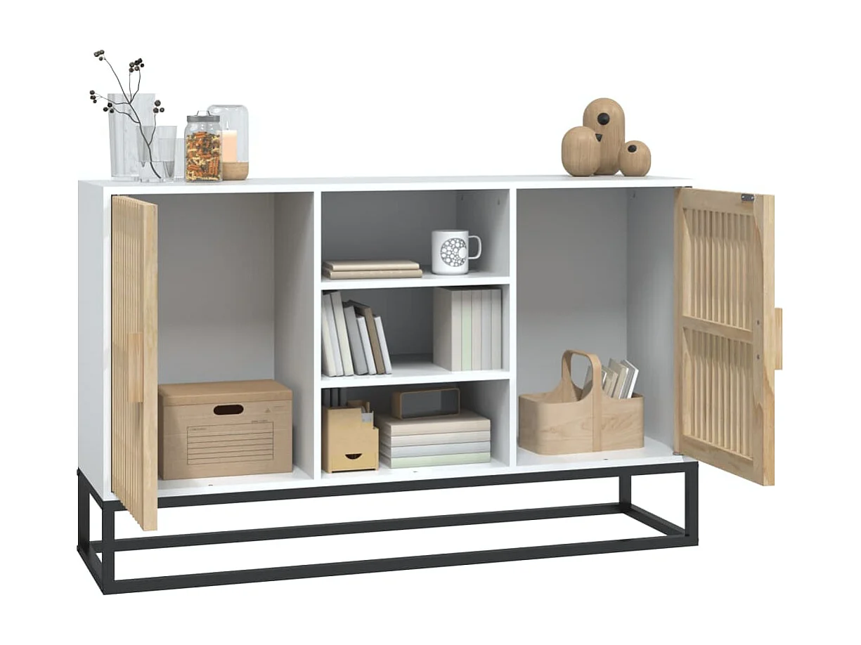 Buffet blanc 105x30x65 cm bois d'ingénierie