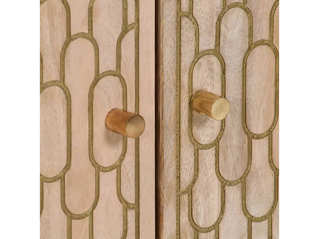 Armoires latérales 3 pièces 60x33x75 cm bois massif de manguier