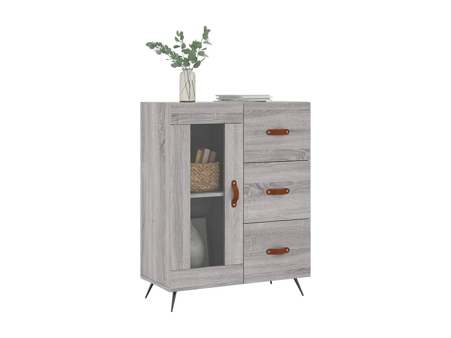 Buffet sonoma gris 69,5x34x90 cm bois d'ingénierie