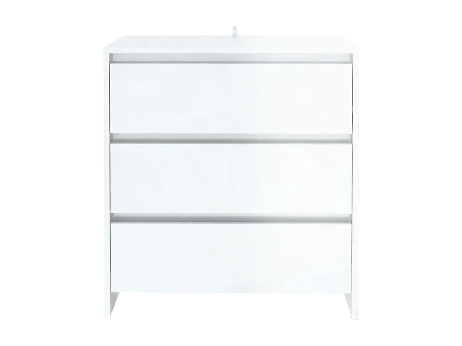 Buffet Blanc brillant 70x41x75 cm Bois d'ingénierie