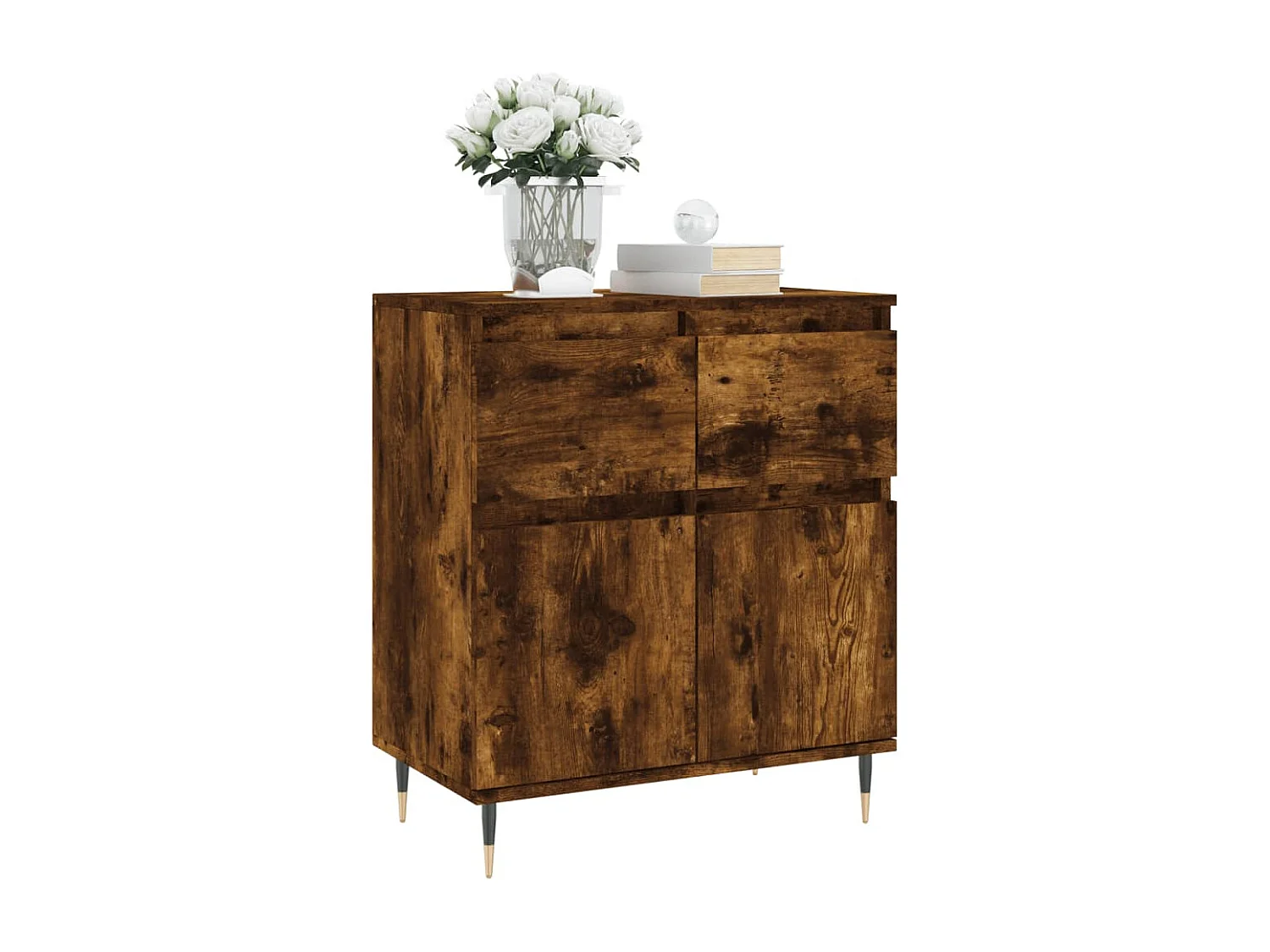 Buffet Chêne fumé 60x35x70 cm Bois d'ingénierie
