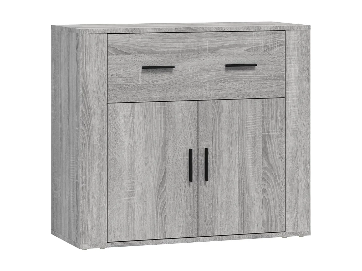 Aparadores 3 piezas madera contrachapada gris Sonoma