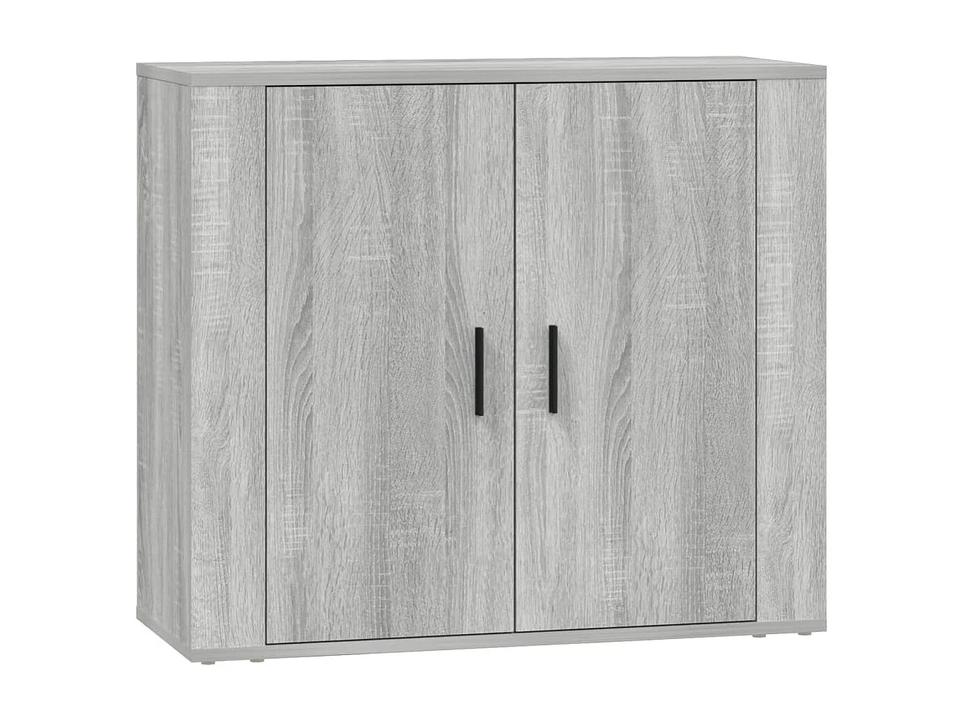 Aparadores 3 piezas madera contrachapada gris Sonoma