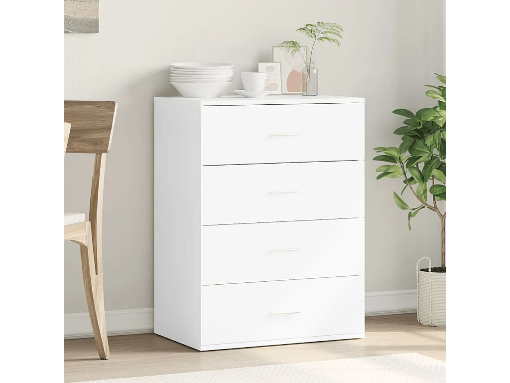 Dressoir 60x39x80 cm bewerkt hout wit