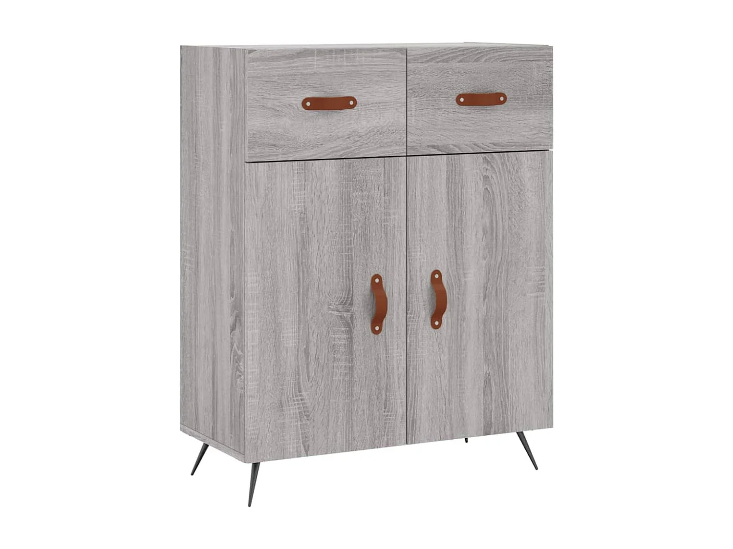 Buffet haut Sonoma gris 69,5x34x180 cm Bois d'ingénierie