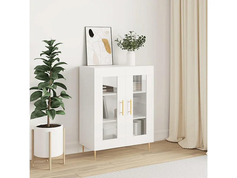 Dressoir 69,5x34x90 cm bewerkt hout wit