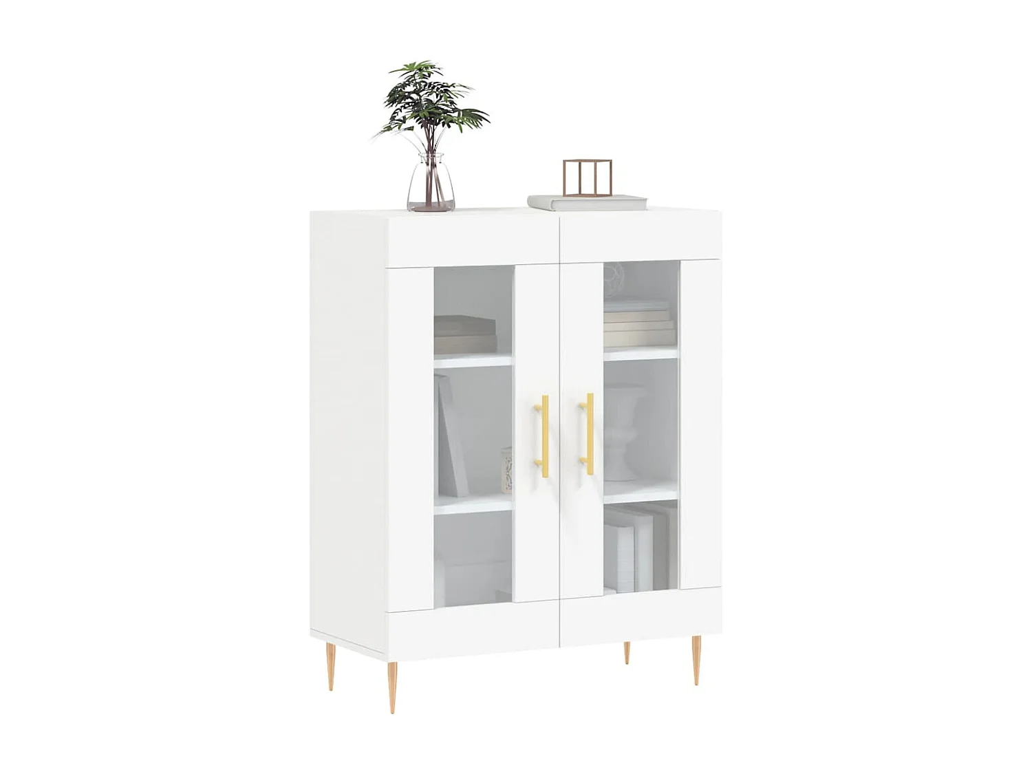 Buffet blanc 69,5x34x90 cm bois d'ingénierie