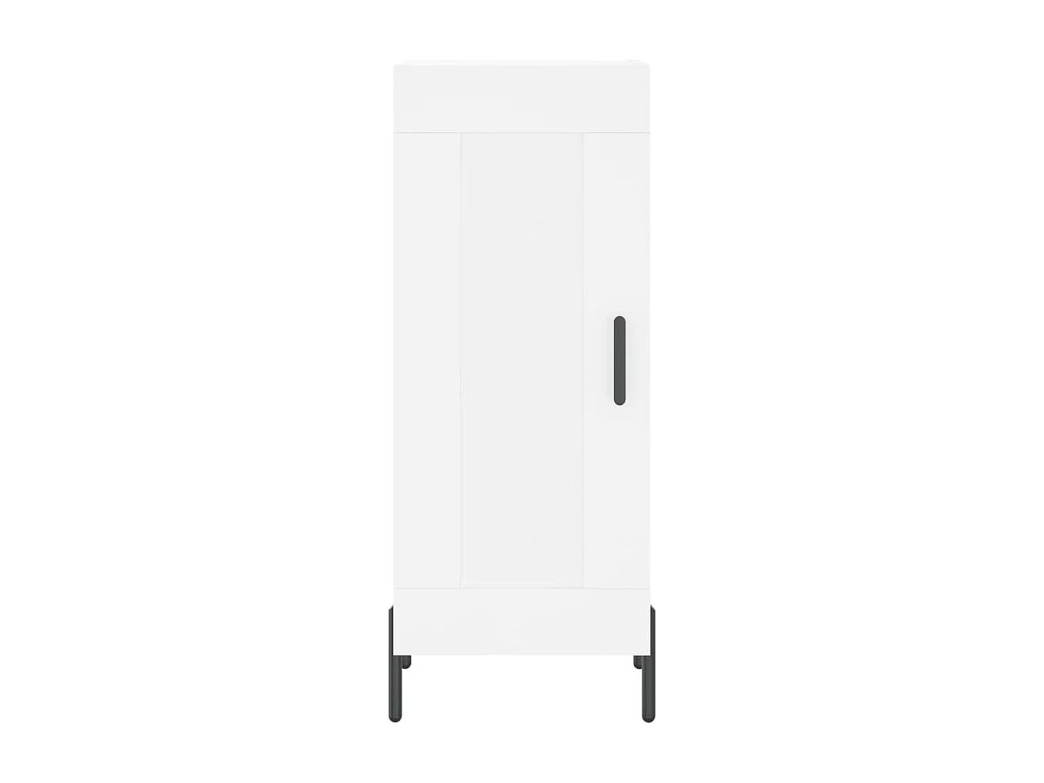 Aparador alto madera contrachapada blanco 34,5x34x180 cm