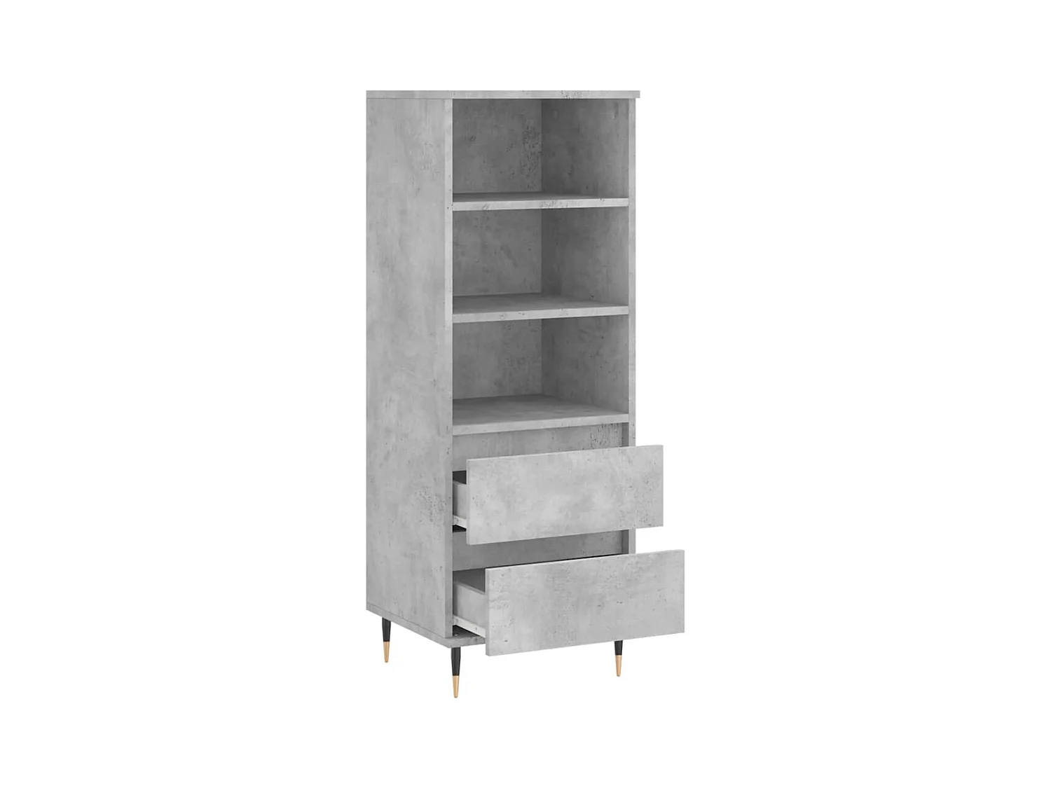 Buffet haut Gris béton 40x36x110 cm Bois d'ingénierie